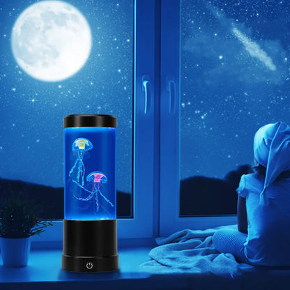 Jellyfish Lamp USB And Battery Table Night Light Kids Bedroom Decor Back To School 2025 Soothing Ambience