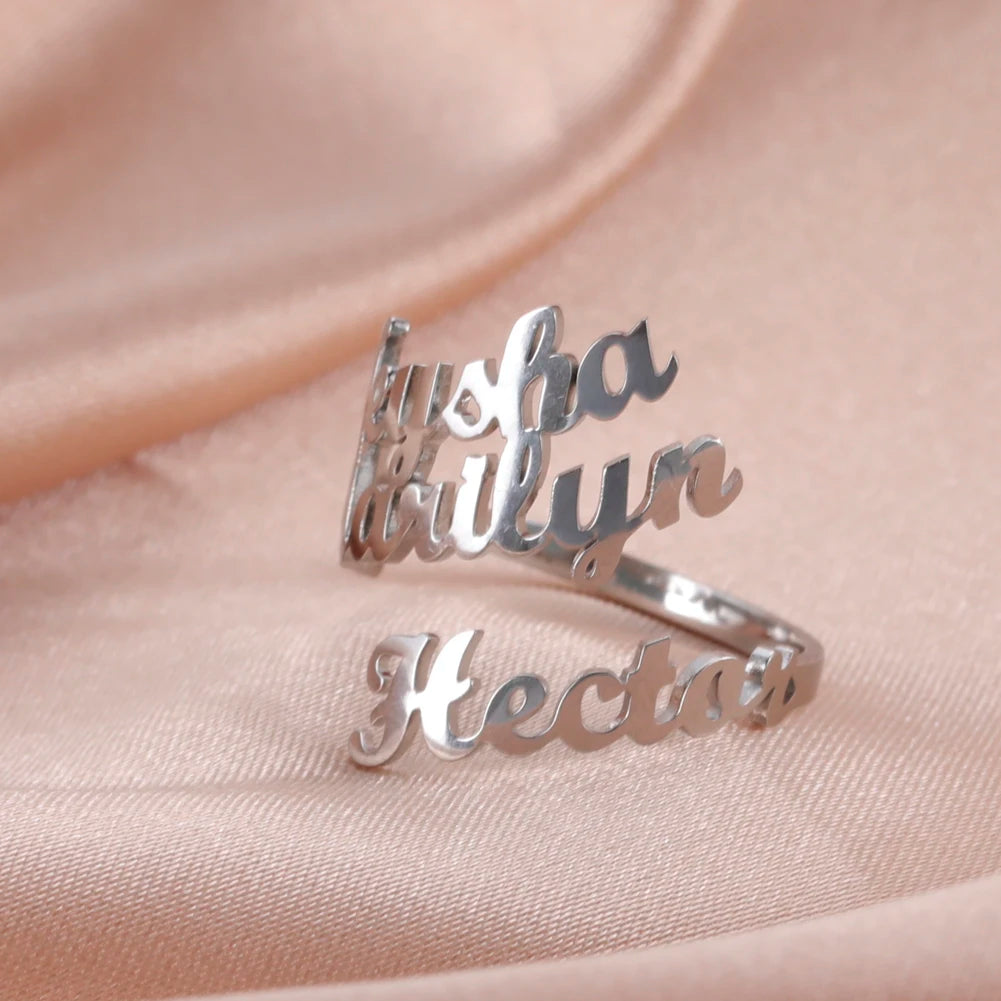 Name Ring Custom Double First Names Jewelry For Couples Personalized Gift TikTok Viral Fall 2026