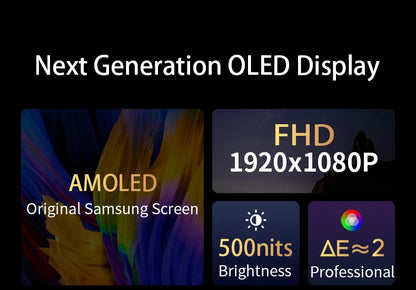 OLED 13.3 bærbar skjerm metallramme reiseskjerm