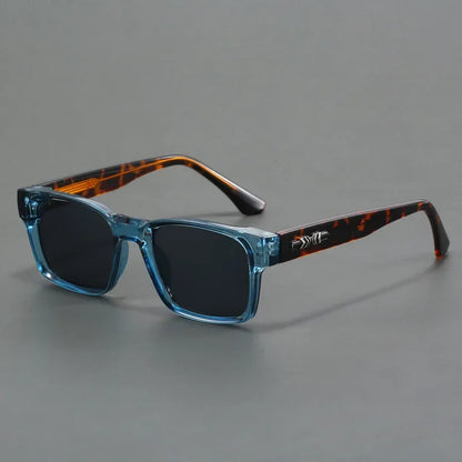 Men's square frame sunglasses UV400 – mirror lens, anti-mist outdoor driving shades, wide coverage