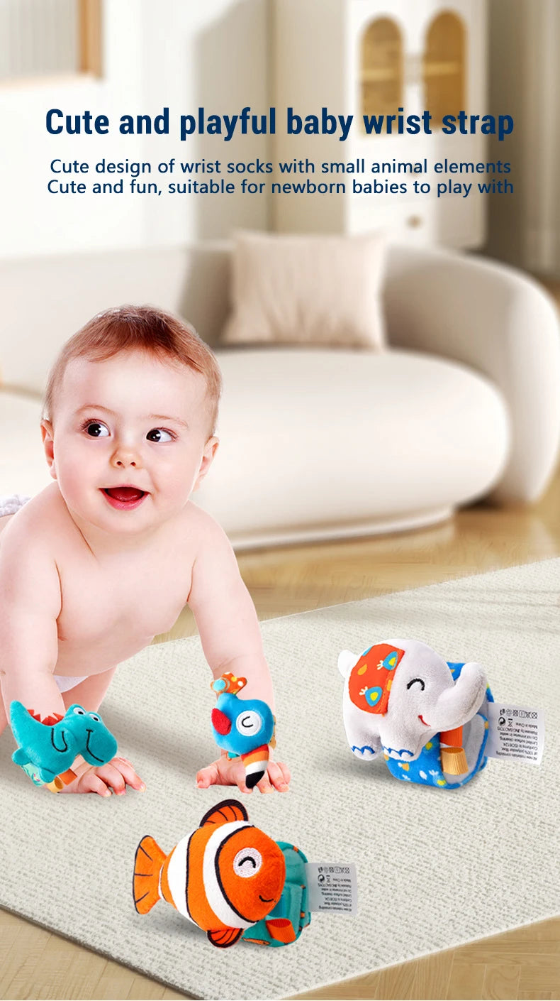 Baby Wrist Rattle Set Newborn Sensory Toys Soothing Gift