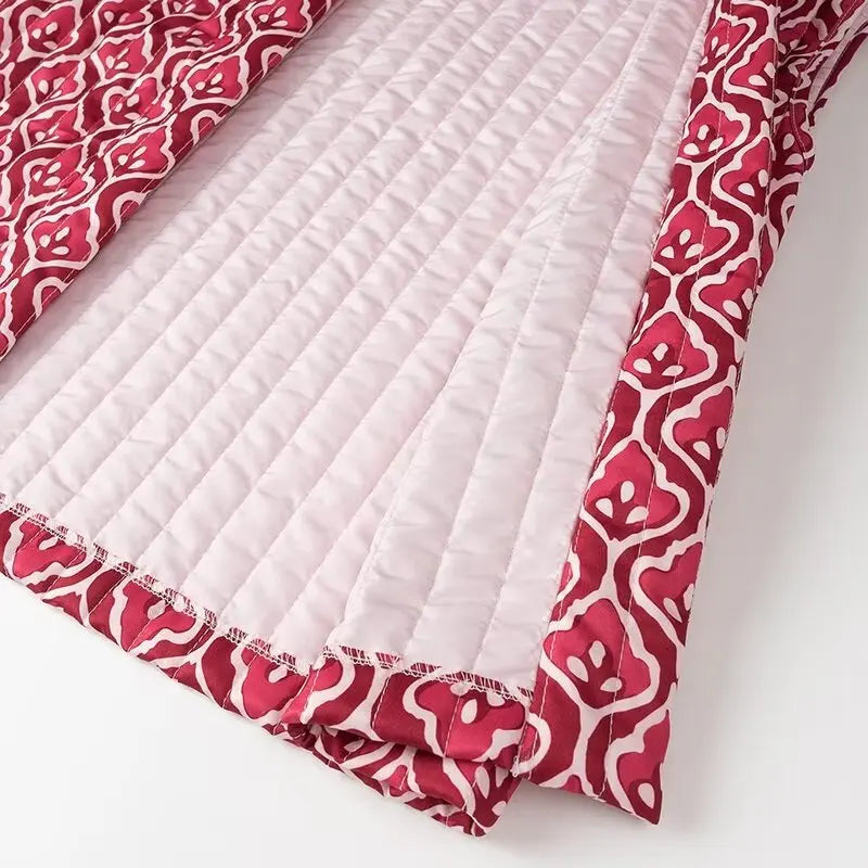 Insulating Women’s Quilted Vest - Loose Open Stitch, Cotton