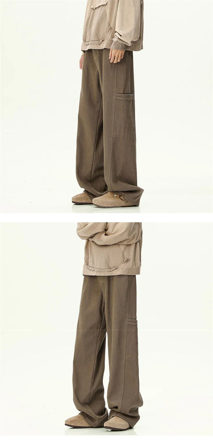 Oversized Mens Cargo Jeans - Wide Leg, Denim, Street