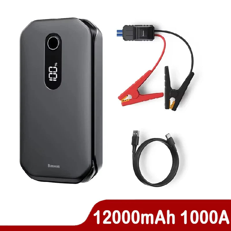 Arrancador de coche Power Bank portátil Cargador de batería 12V para impulso de emergencia Caída 2025 Listo para viaje por carretera