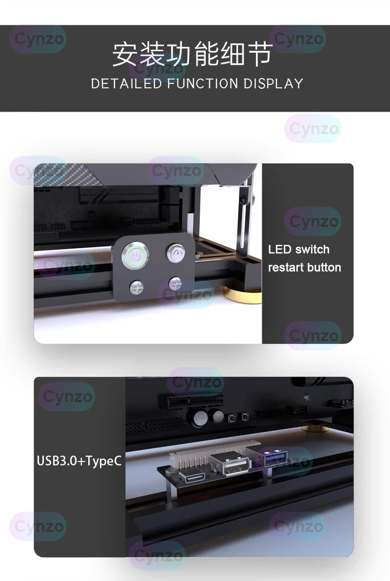 Boîtier PC ATX à cadre ouvert Rack modulaire refroidissement par eau et air