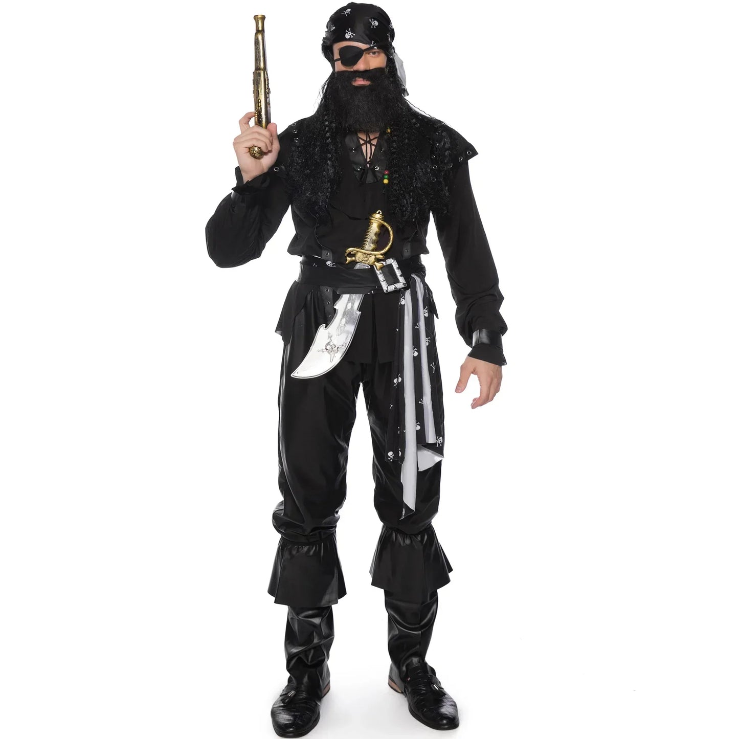 Piratkostyme par sett Halloween karneval cosplay