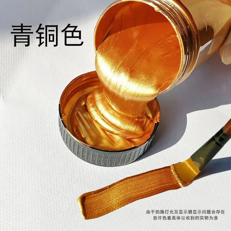 Colore acrilico dorato finitura metallica perlata impermeabile e resistente allo sbiadimento per gesso, tela, forniture per artigianato fai-da-te autunno 2026