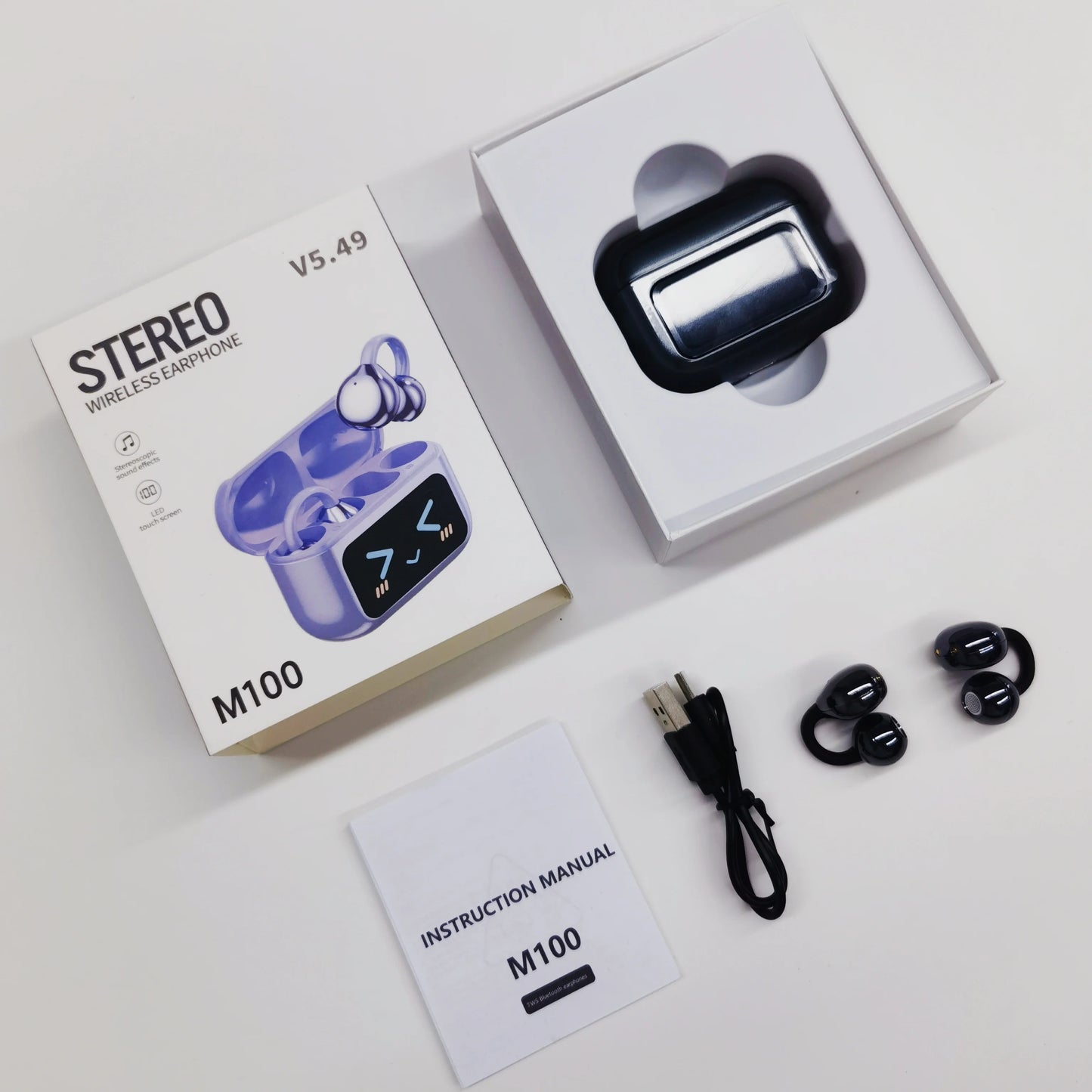 Wireless Translator Earbuds Touch Screen Case 144 Languages