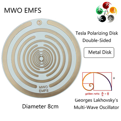 Variant image for Double-Sided Polarizing Disk for Electromagnetic Radiation Protection and Pain Relief, Portable Non-Toxic Design-6