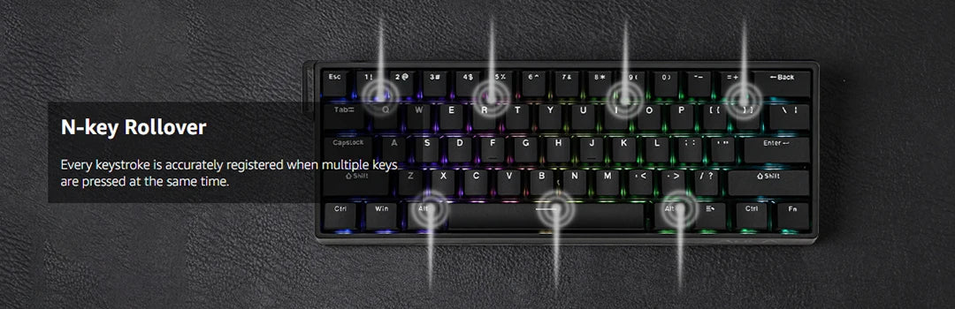 Teclado Mecánico Magnético Hot Swap 60 Porciento 8000Hz