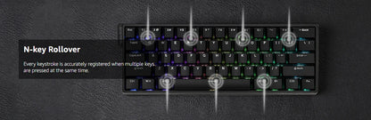 Teclado Mecánico Magnético Hot Swap 60 Porciento 8000Hz