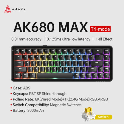 Teclado Mecánico Sixty Mini Inalámbrico ARGB Magnético Hall