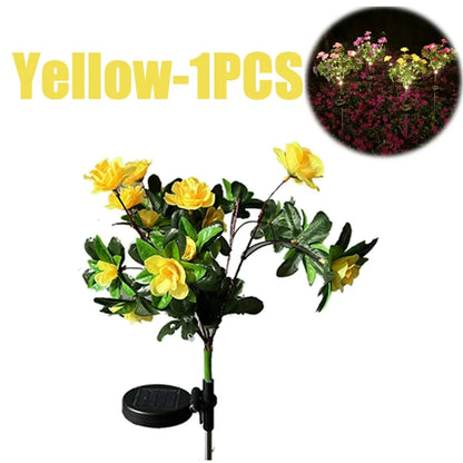 Luci Solari a Forma di Fiore Decorazione da Giardino LED Fiori di Azalea Illuminazione per Vialetti Esterni Idea Regalo Decorazione Festiva 2026