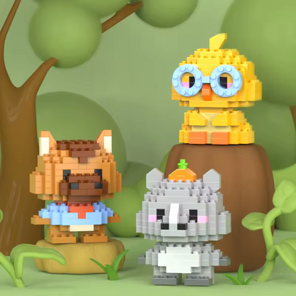 Mini Süße Tiere Mikro Bausteine Löwe 3D Spielzeugset für Kinder