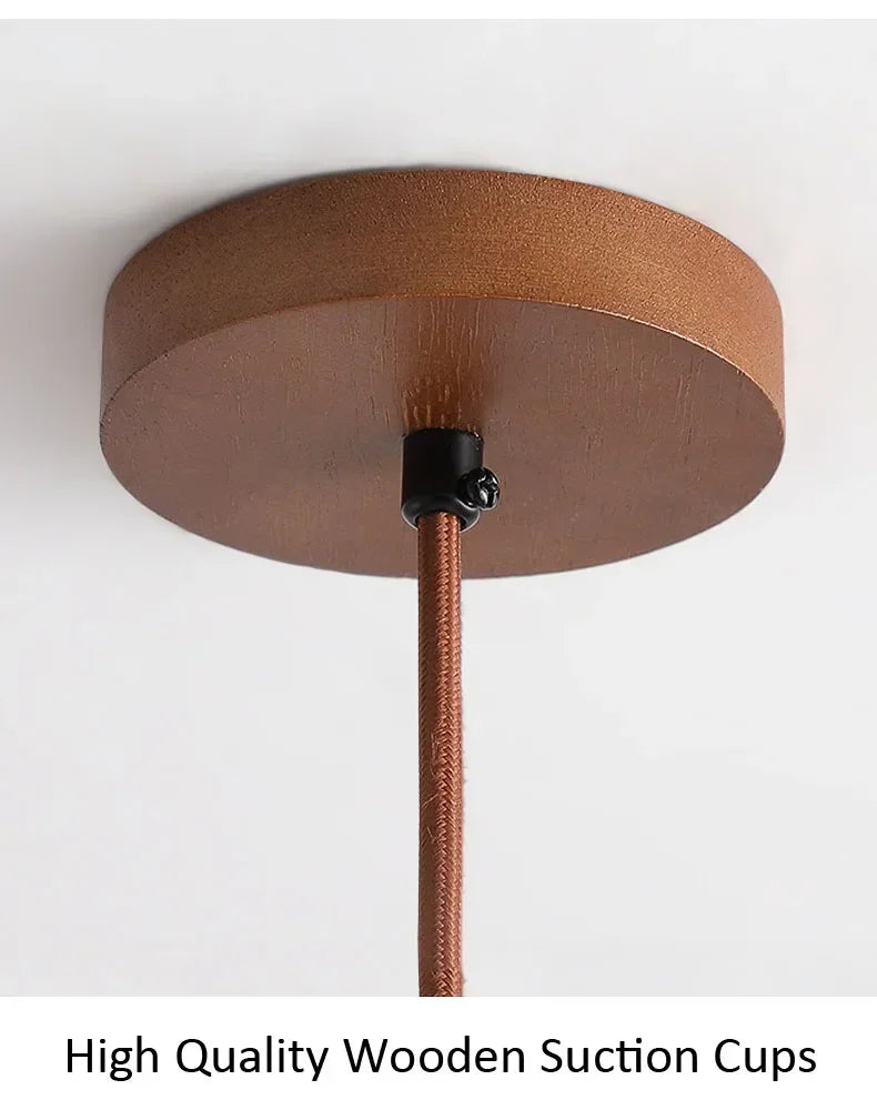 Japandi LED Pendant Lamp Yellow Stone Wabi Sabi Ambient Design