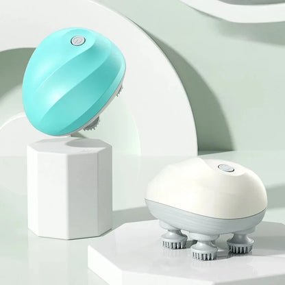 Elektrische Hoofdmassageapparaat USB Oplaadbare Hoofdhuidmassageapparaat Vakantiegeschenk 2026 Diepe Weefselkneden voor Nek Rug Schouders