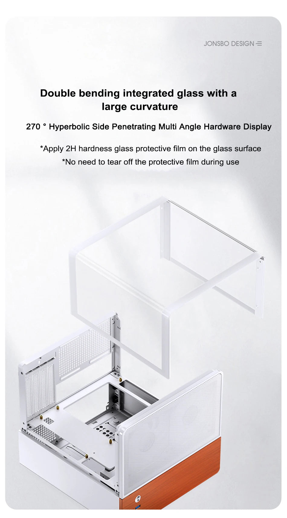 Boîtier PC Mini ITX MicroATX Vue sur Mer Verre Compact Gaming