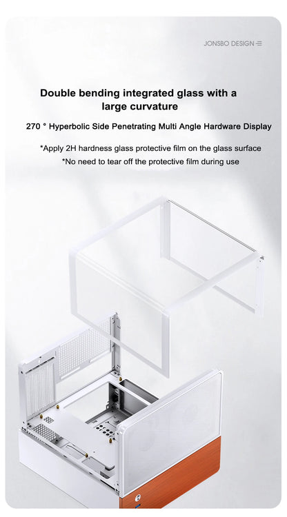 Boîtier PC Mini ITX MicroATX Vue sur Mer Verre Compact Gaming