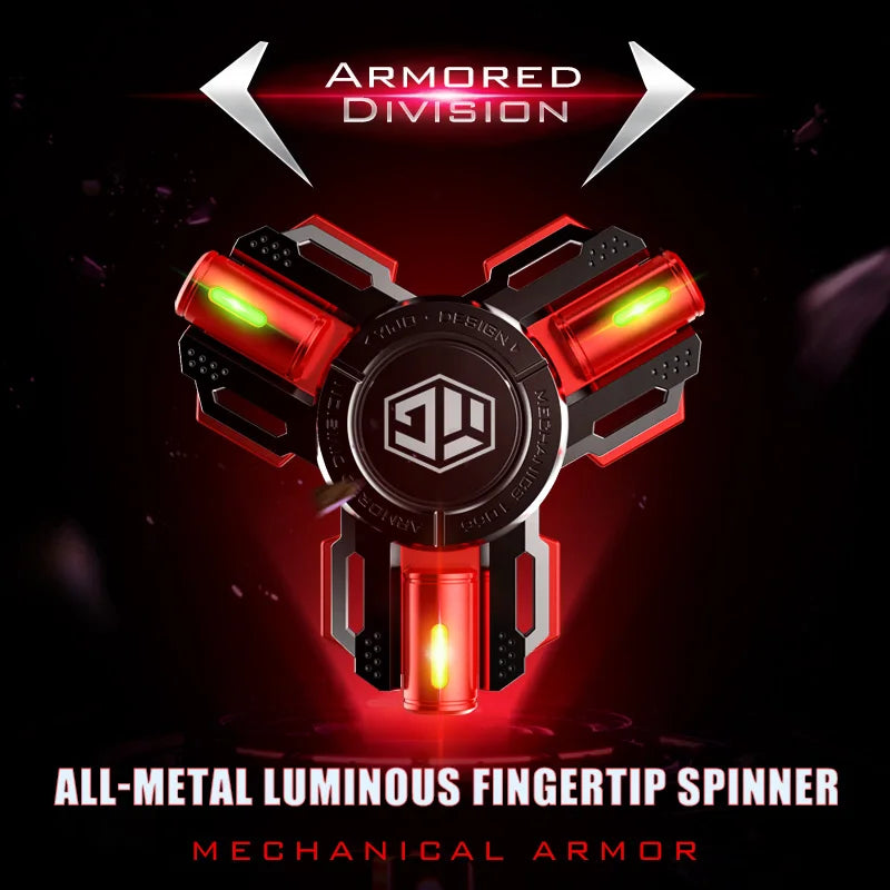 Glow Fidget Spinner Alloy EDC Long Spin Stress Relief