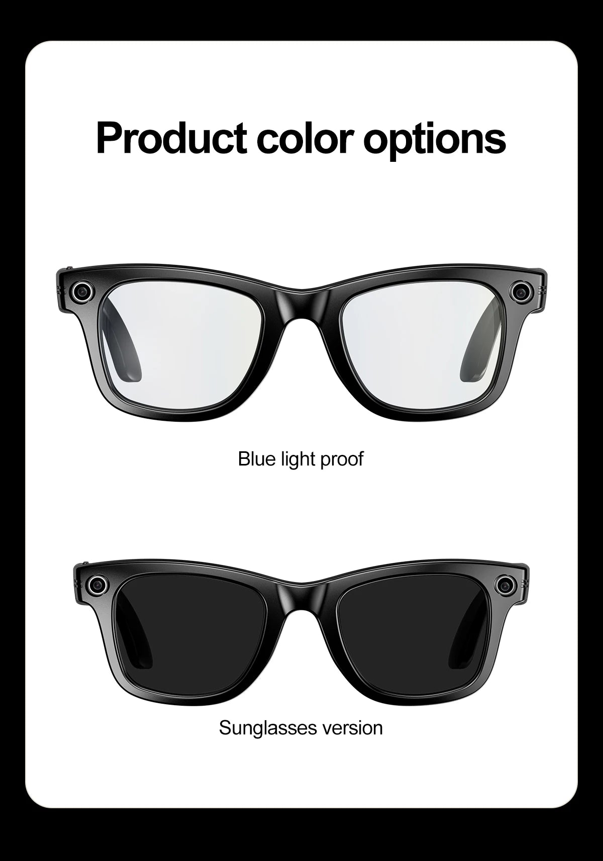 AI Smart Glasses 720P Translation Camera Sunglasses