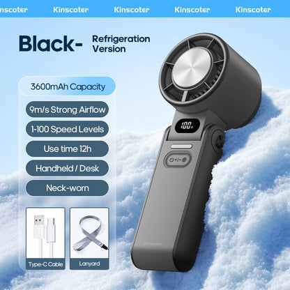 Handheld Fan Foldable Outdoor Cooling 3600mAh Battery 100 Level Turbo Summer 2026