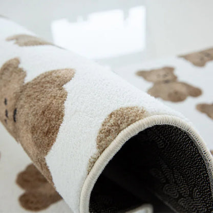 Checkerboard Plush Area Rug Japanese Style Minimalist