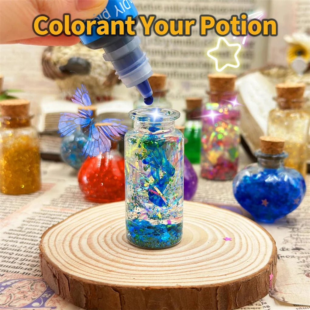 Enchanting DIY Magic Potions Kit for Kids - 24 Bottles, Spell Book & Magical Accessories for Halloween and Christmas Fun