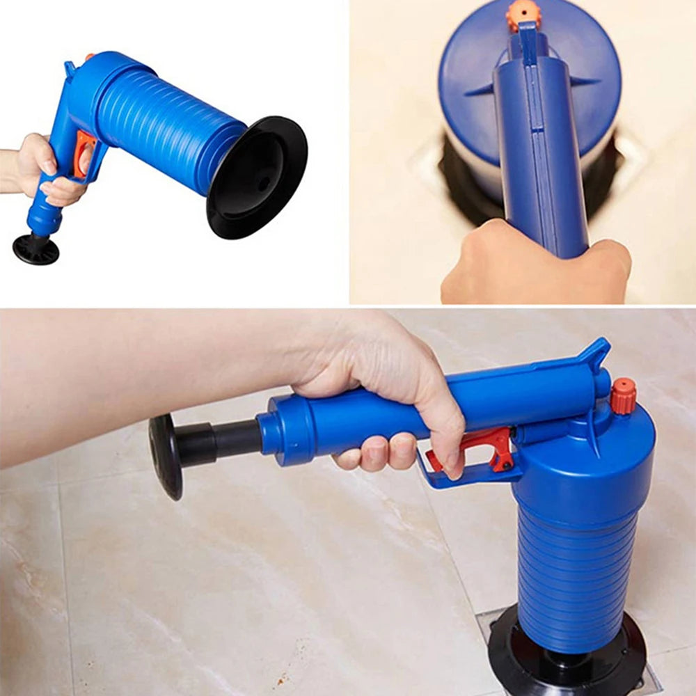 Drain Cleaner 4 Piece Plunger Kit Manual Air Pump Unblocker for Sinks Basins Drains Fall 2026 Quick Home Cleanup