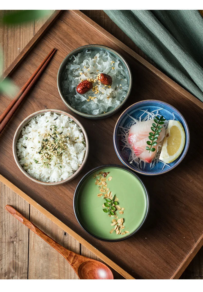 Ris Skål 4.5 Tommer Keramisk Japansk Skål Efterår 2025 Gave