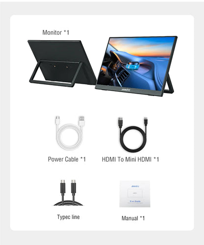 16 Inch Draagbare Touch Monitor 1920x1200 HDR10 Laag Blauw