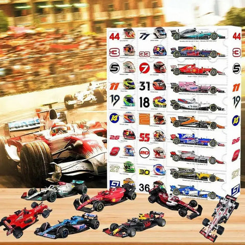 2024 F1 Advent Calendar for Kids - Surprise Miniature Racing Gifts, Christmas Countdown