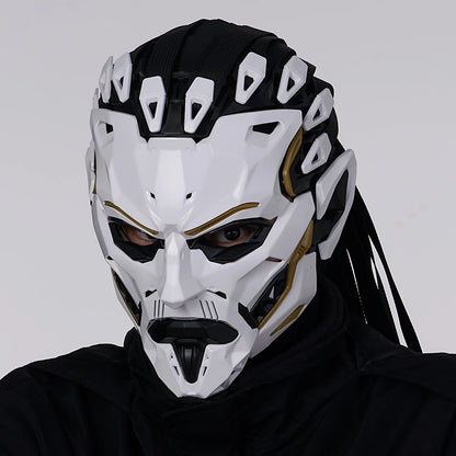 JAUPTO punk Witcher PVC-cosplaymasker voor het hele gezicht, hoogwaardig feestattribuut, Halloweenaccessoire 2026