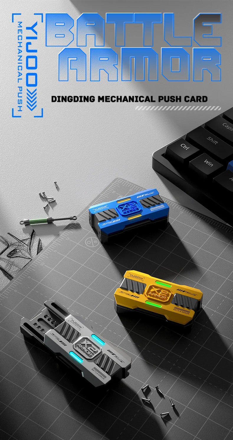 Leuchtendes Schieberegler Metall Fidget Spielzeug EDC Stressabbau