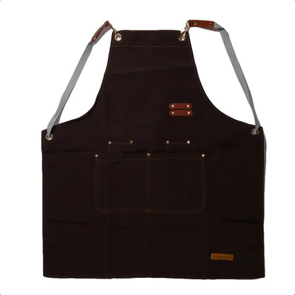 Canvas Apron Waterproof Bib Professional Cafe Catering Apron Fall 2025 Water Resistant Durable