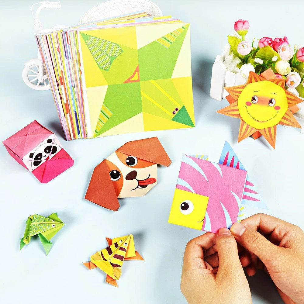 Montessori Origami Craft Kits for Kids - Educational Paper Art with Cartoon Animals, Fun DIY Activity for Boys & Girls