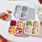 Portable 4-Compartment Snack Containers - Reusable Meal Prep for Kids & Adults, Leak-Proof Storage