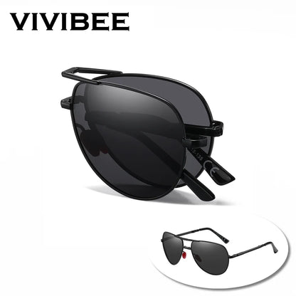 Aviator Sunglasses Foldable Metal Pilot Style Polarized UV400 Sun Glasses, Summer 2026 Trend, All-Day Comfort