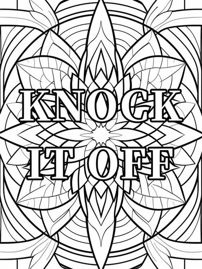 Coloring Book Upgraded Thick Paper Mindfulness Positive Thoughts And Swear Words Holiday Gift 2025 Stress Relief