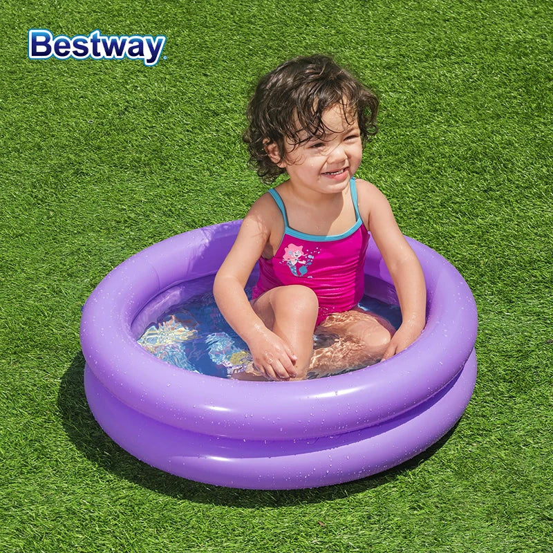 Piscina Inflable para Niños en el Jardín, Piscina Portátil de Verano de 8 pies con PVC Duradero y Colores Brillantes