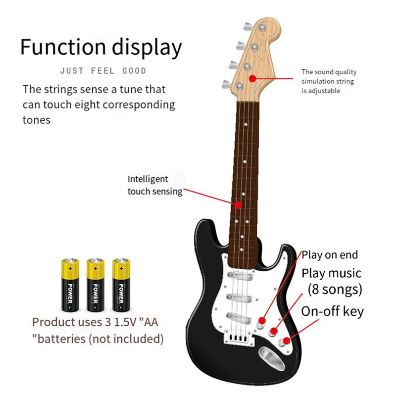 4-String Electric Guitar Toy for Kids - Portable Musical Instrument, Perfect Gift for Young Musicians