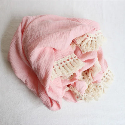 Baby svøb tæppe 100 procent bomuld muslin nyfødt blomsterprint quilt svøb efterår 2025 åndbar blød gave