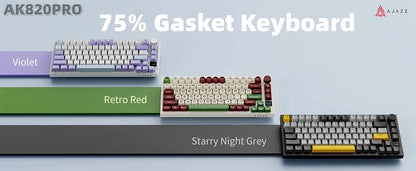 Teclado mecánico para juegos Bluetooth 75 por ciento con intercambio en caliente