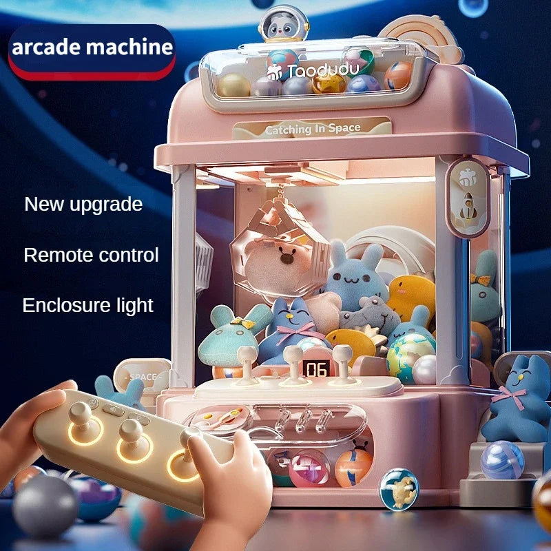 Standard Coin Operated Mini Claw Machine for Kids Arcade Game with Plush Prizes and Wireless Controller