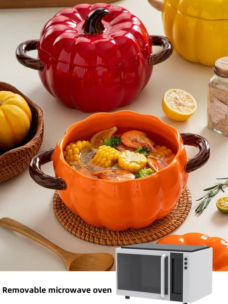 Keramische Soepketel Pompoendeksel Porselein Groot Herfst 2025