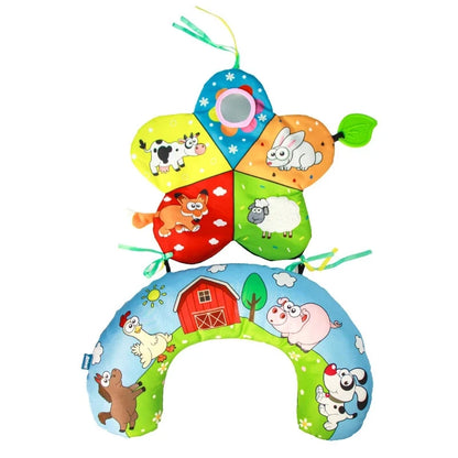 Variant image for High Contrast Baby Tummy Time Pillow with Mirror, Teething Toy, and Crinkle Paper for Infants 0-6 Months-3