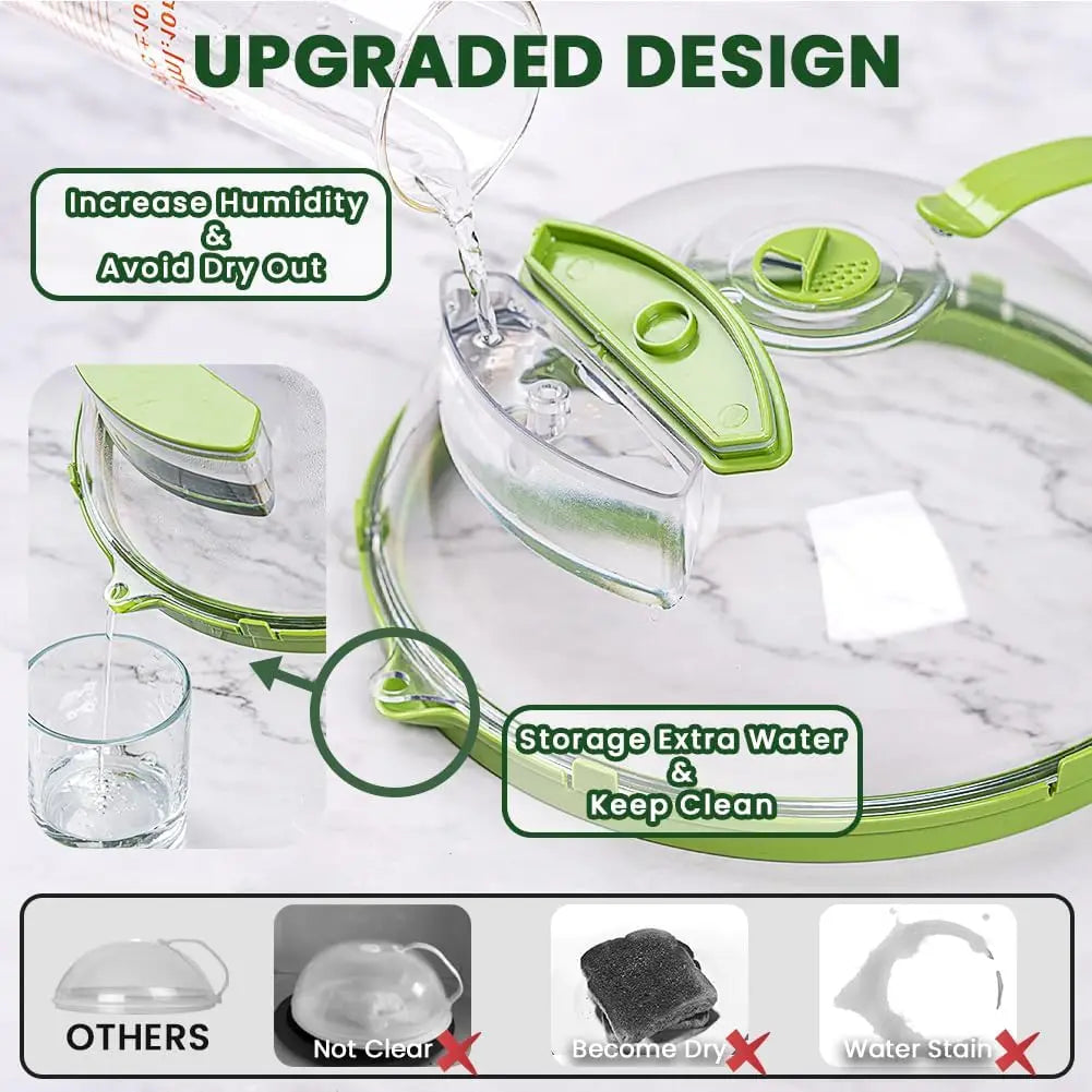 Microwave Cover 10 Inch Clear Splatter Cover With Steamer