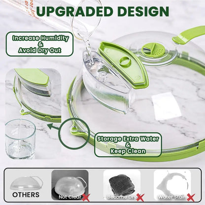 Microwave Cover 10 Inch Clear Splatter Cover With Steamer