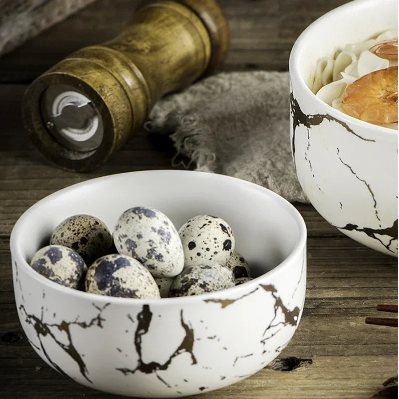 Marmor Keramik Skål Set Nordisk Bordstablett Minimalistisk
