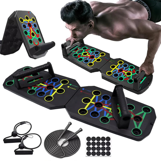 Portable Push-up Board Fitness Equipment - Multifunctional, Foldable Push-up Bar for Upper Body Training