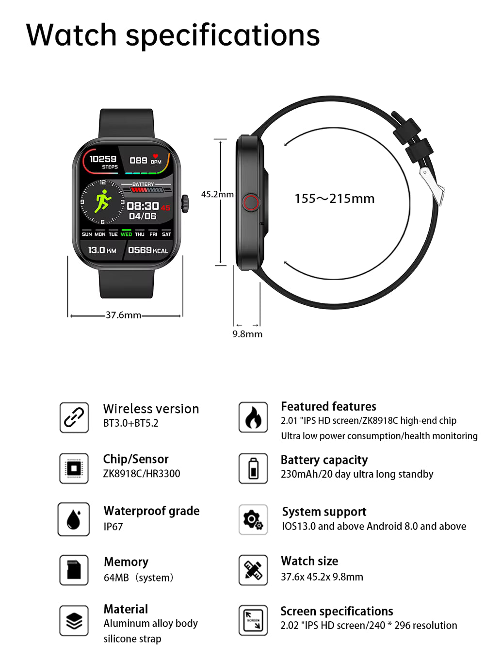2025 Health Smartwatch BP+ECG+HRV+BG Monitor with SpO2, Heart Rate, Sleep & Fitness Tracking